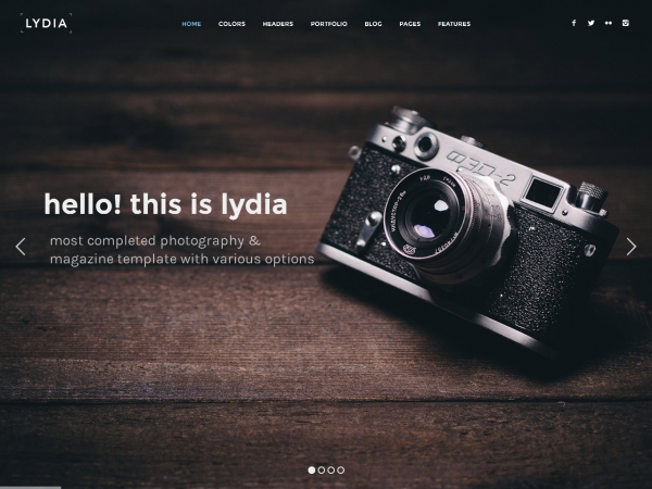Красивый шаблон сайта для фотографов и блогеров