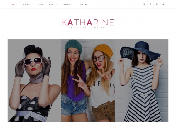 Новый красивый шаблон сайта для модного блога
