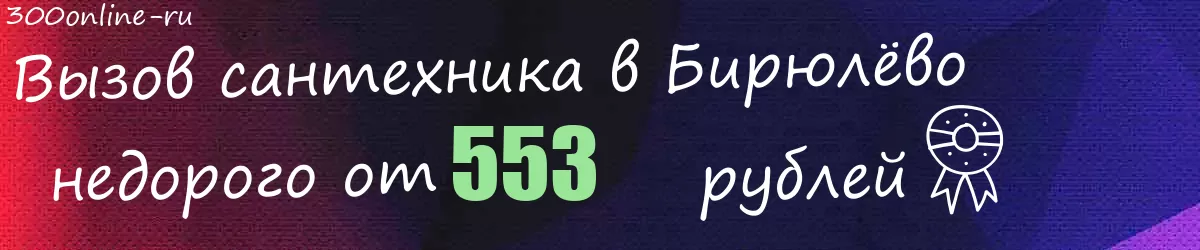 Сантехник в Бирюлёво
